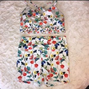 Fabletics floral workout set